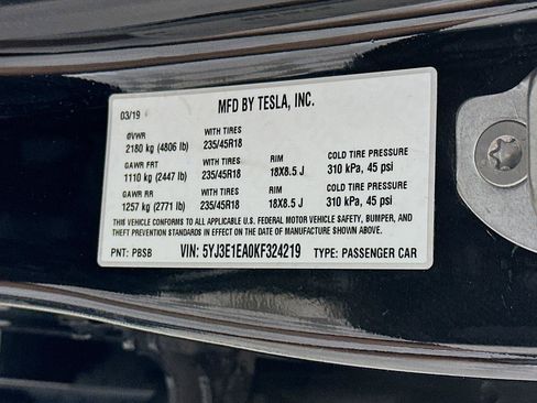 Used 2019 Tesla Model 3 Standard Range RWD image 12