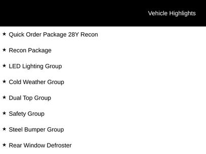 Used 2020 Jeep Wrangler Unlimited Rubicon w/ Quick Order Package 28Y Recon