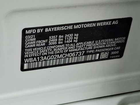 Used 2021 BMW 530e w/ Parking Assistance Package RWD image 31