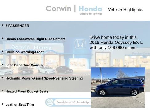 Used 2016 Honda Odyssey EX-L image 6