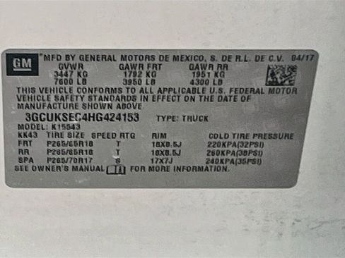 Used 2017 Chevrolet Silverado 1500 LTZ w/ LTZ Plus Package AWD/4WD image 32