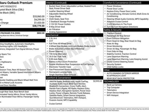 Used 2025 Subaru Outback Premium w/ Popular Package #1A AWD/4WD image 11