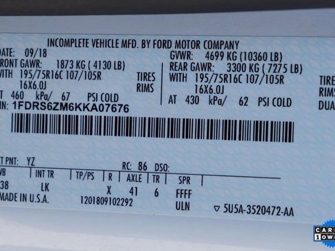 Used 2019 Ford Transit 350 138 DRW w/ Premium Package RWD image 44