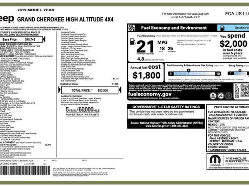 Used 2019 Jeep Grand Cherokee High Altitude image 2