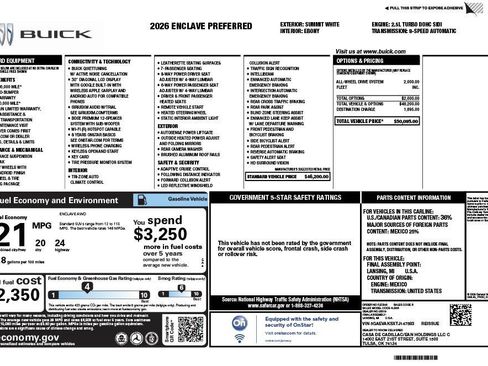 Used 2026 Buick Enclave Preferred AWD/4WD image 3
