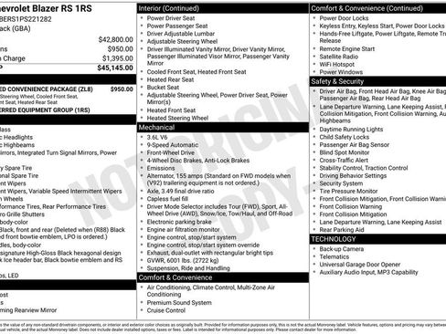 Used 2023 Chevrolet Blazer RS w/ Enhanced Convenience Package FWD image 6