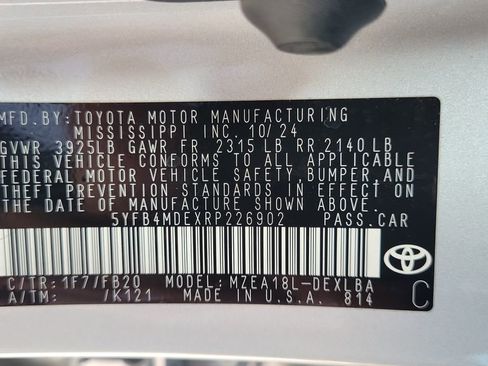 Certified 2024 Toyota Corolla LE FWD image 25