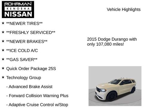 Used 2015 Dodge Durango R/T w/ Technology Group AWD/4WD image 8