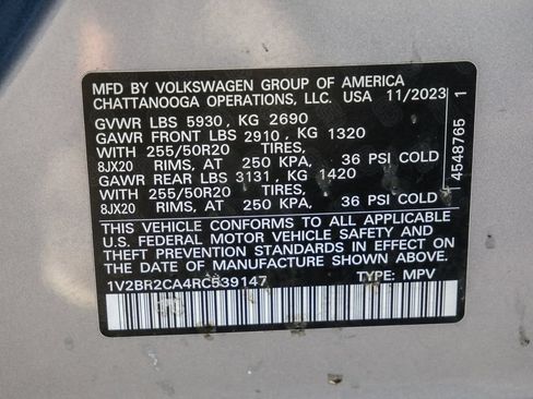 Used 2024 Volkswagen Atlas SEL AWD/4WD image 46
