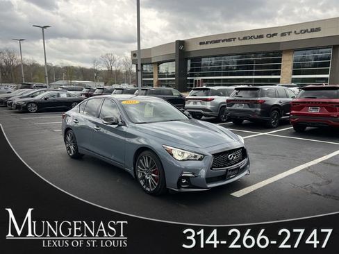 Used 2021 INFINITI Q50 Red Sport 400 w/ Carbon Fiber Package image 1