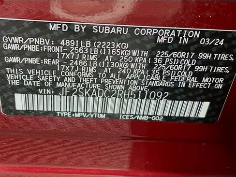 Certified 2024 Subaru Forester Premium AWD/4WD image 27