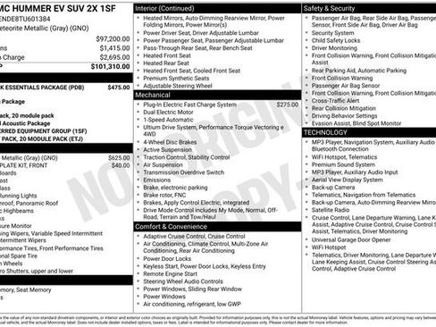 Used 2026 GMC Hummer EV SUV w/ LPO, Dark Essentials Package AWD/4WD image 2