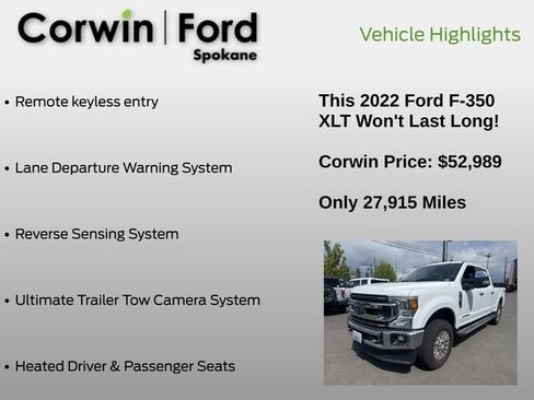 Used 2022 Ford F350 XLT w/ XLT Premium Package AWD/4WD image 16