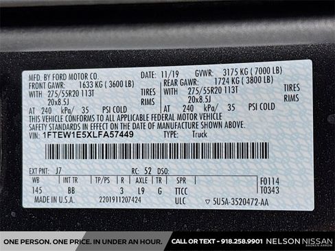 Used 2020 Ford F150 Platinum w/ Equipment Group 701A Luxury image 32