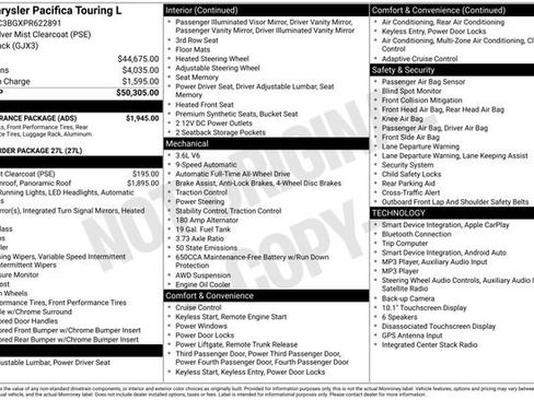 Used 2023 Chrysler Pacifica Touring-L w/ S Appearance Package AWD/4WD image 6
