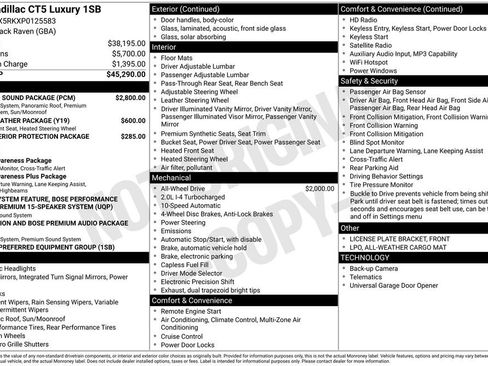 Used 2023 Cadillac CT5 Luxury w/ Sun And Sound Package AWD/4WD image 2