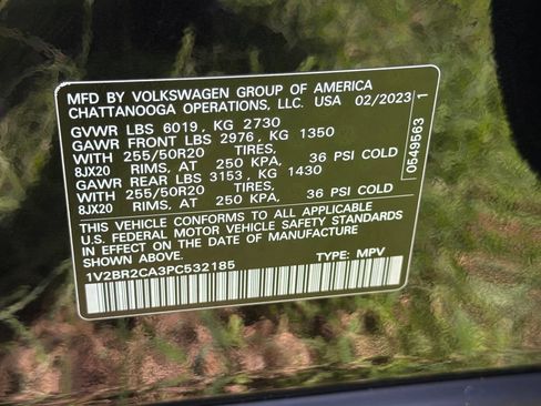Certified 2023 Volkswagen Atlas SEL AWD/4WD image 36
