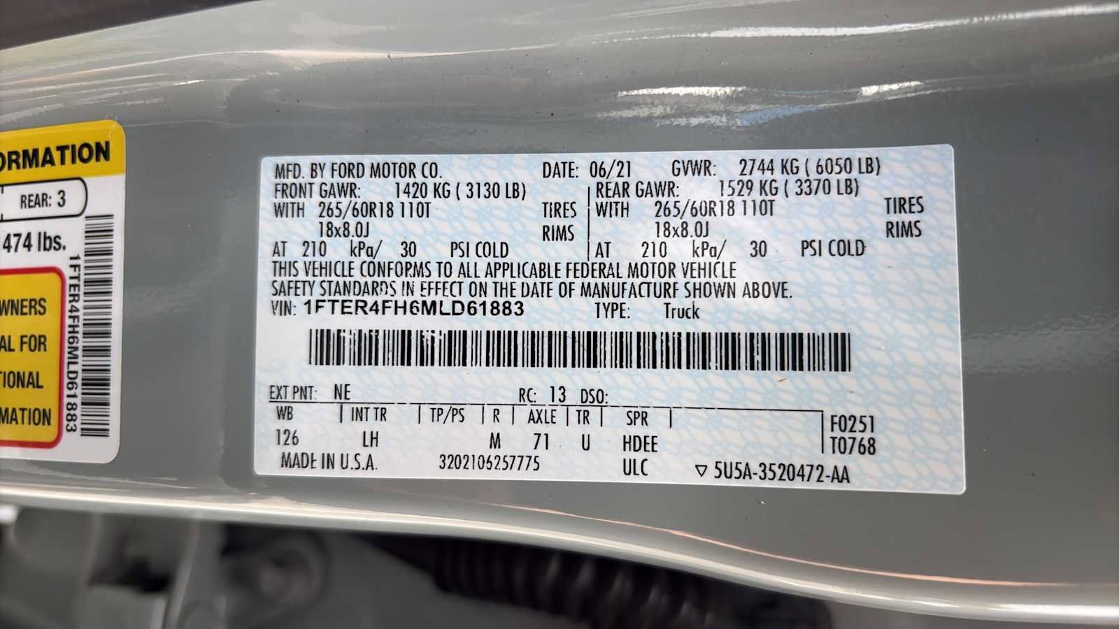 Used 2021 Ford Ranger XLT w/ Equipment Group 301A Mid AWD/4WD image 20