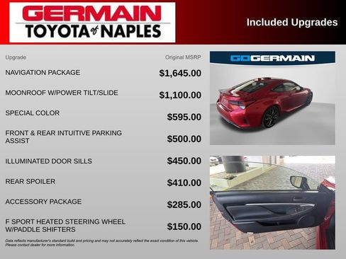 Used 2020 Lexus RC 300 F Sport w/ Navigation Package RWD image 4