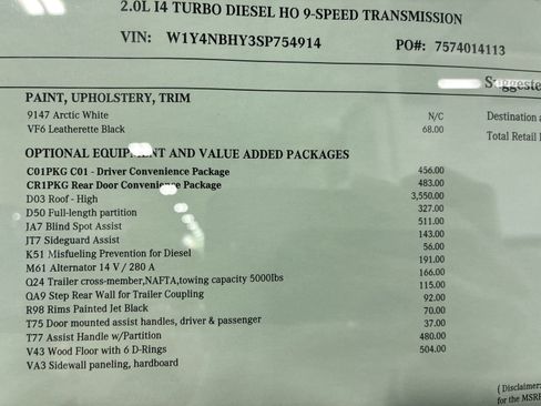 New 2025 Mercedes-Benz Sprinter 2500 image 15