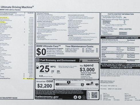 Used 2023 BMW 540i xDrive w/ Premium Package image 54