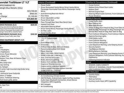 Used 2021 Chevrolet TrailBlazer LT w/ Convenience Package FWD image 32