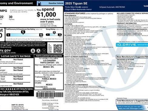 Certified 2025 Volkswagen Tiguan SE AWD/4WD image 4