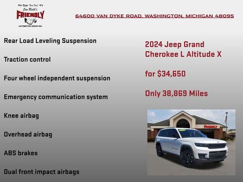 Used 2024 Jeep Grand Cherokee L Altitude AWD/4WD image 30