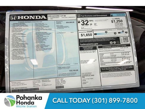 New 2025 Honda Accord SE image 22