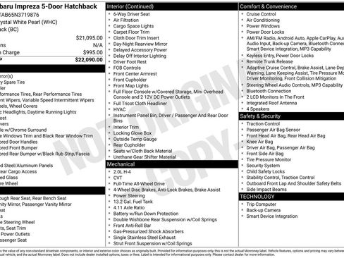 Used 2022 Subaru Impreza 2.0i image 28