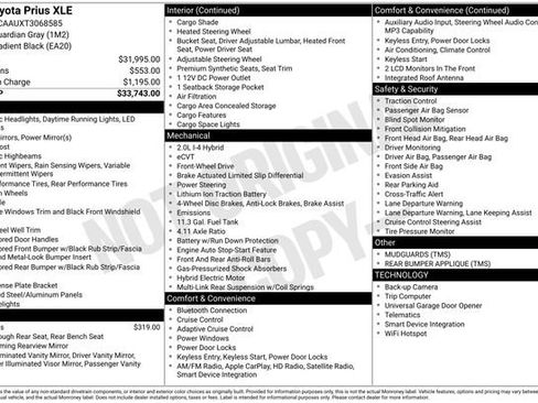 Used 2026 Toyota Prius XLE FWD image 3