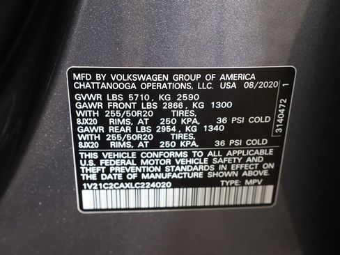 Used 2020 Volkswagen Atlas Cross Sport SE image 51