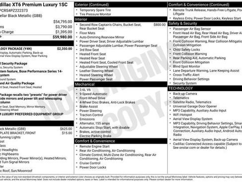 Certified 2023 Cadillac XT6 Premium Luxury w/ Technology Package FWD image 34