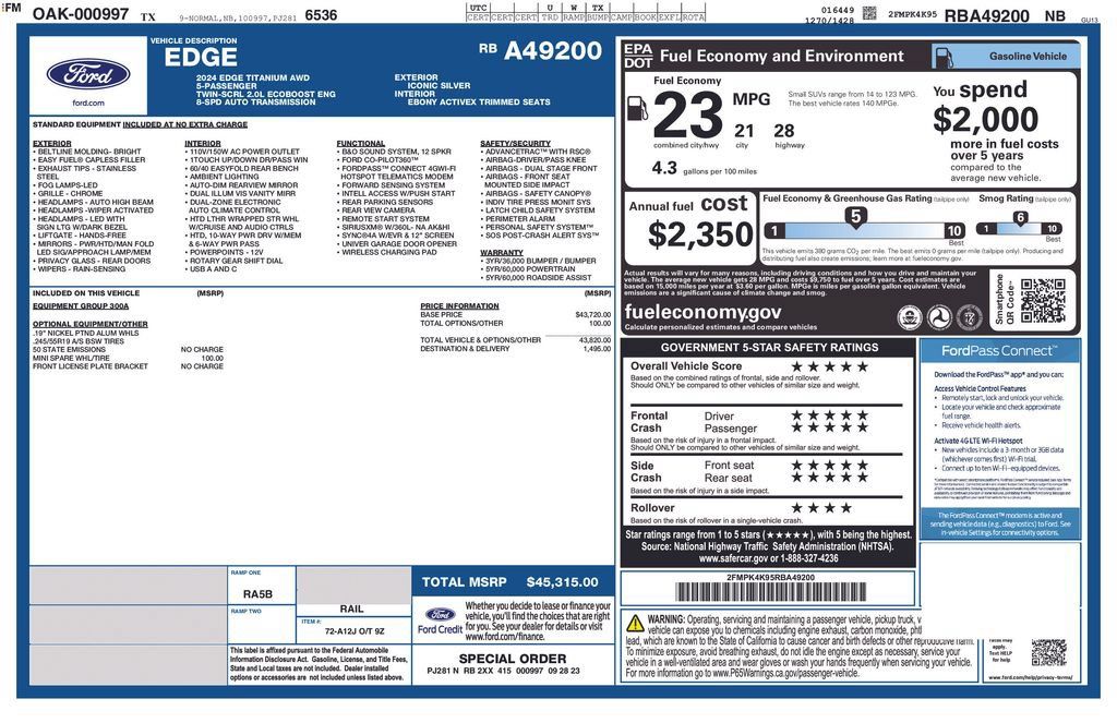 Used 2024 Ford Edge Titanium AWD/4WD image 30