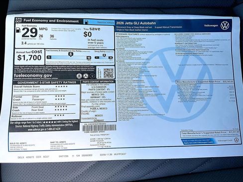 New 2026 Volkswagen Jetta GLI Autobahn image 19