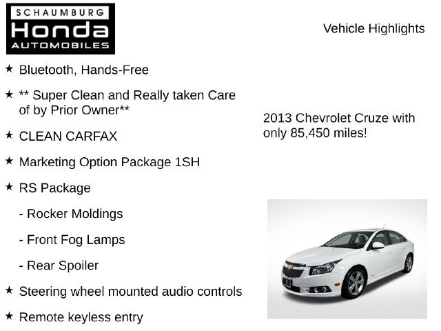 Used 2013 Chevrolet Cruze LT w/ RS Package FWD image 7