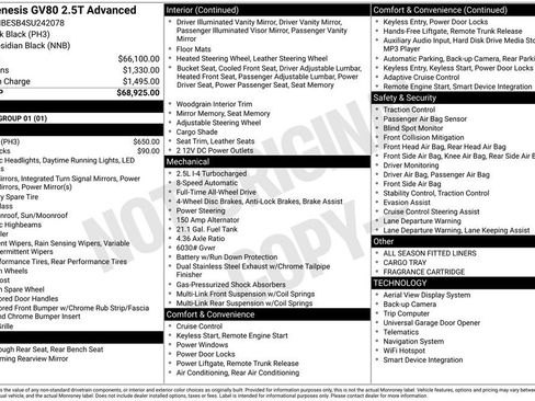 Used 2025 Genesis GV80 2.5T Advanced image 2