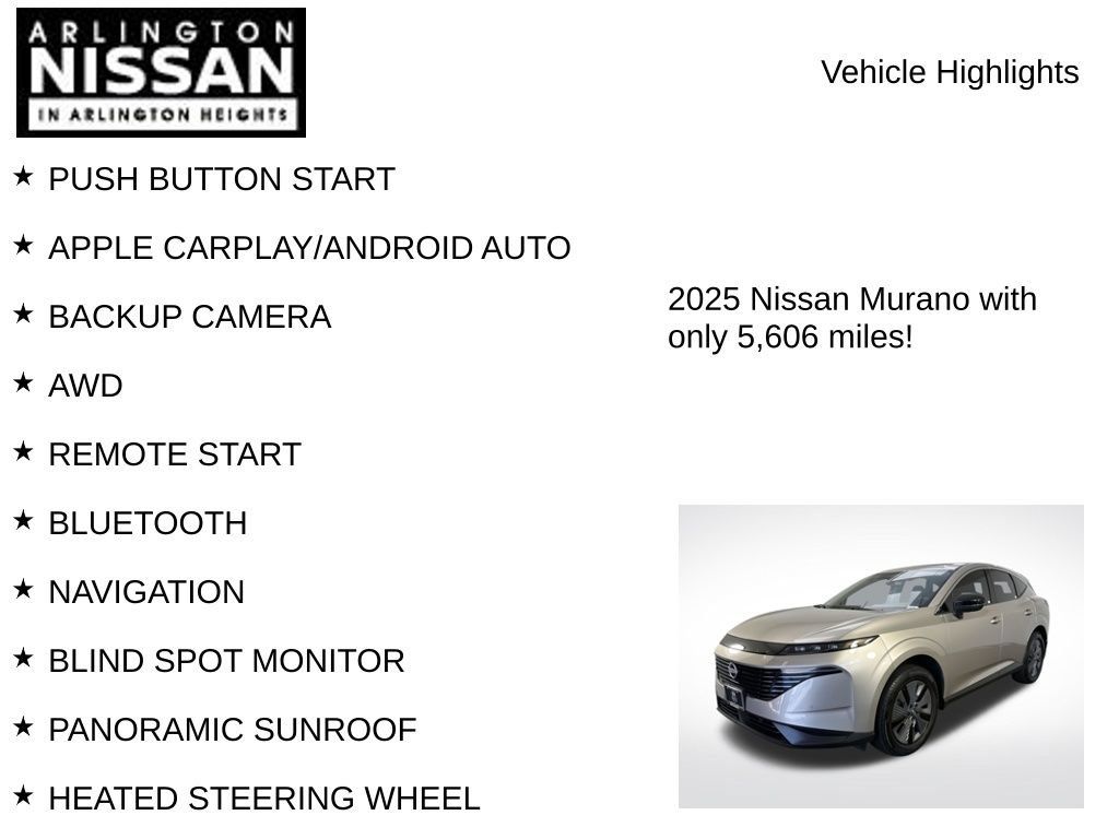 Certified 2025 Nissan Murano SL w/ Cargo Package AWD/4WD image 8