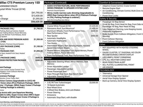 Used 2022 Cadillac CT5 Premium Luxury w/ Parking Package image 29