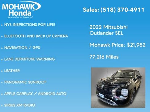 Used 2022 Mitsubishi Outlander SEL AWD/4WD image 7