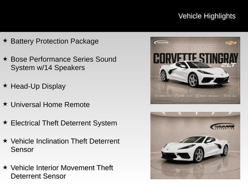 Used 2025 Chevrolet Corvette Stingray Preferred Cpe w/ Battery Protection Package RWD image 18