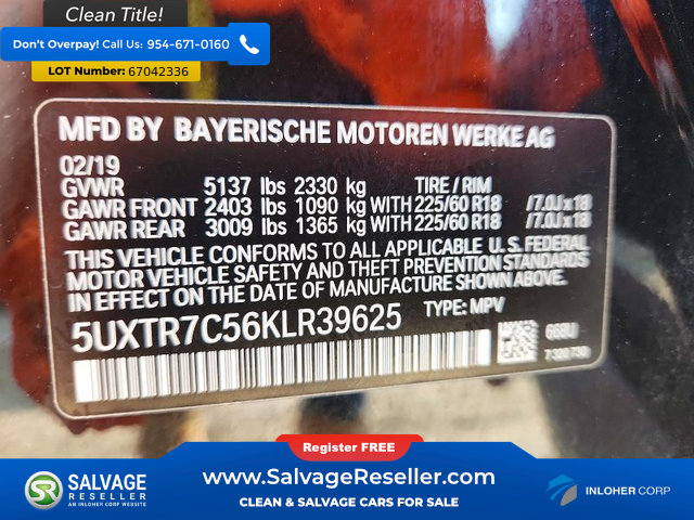 Used 2019 BMW X3 sDrive30i w/ Convenience Package RWD image 16