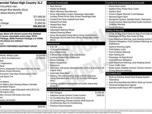 Used 2023 Chevrolet Tahoe High Country AWD/4WD image 2