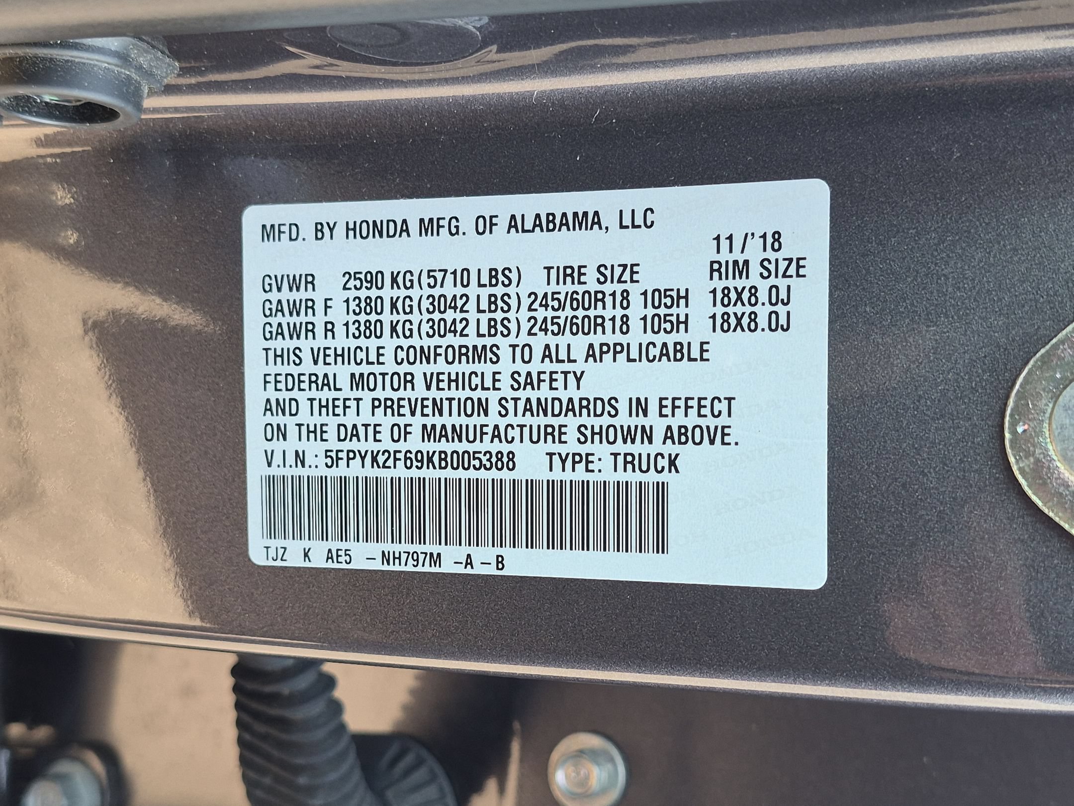 Used 2019 Honda Ridgeline RTL-T image 40