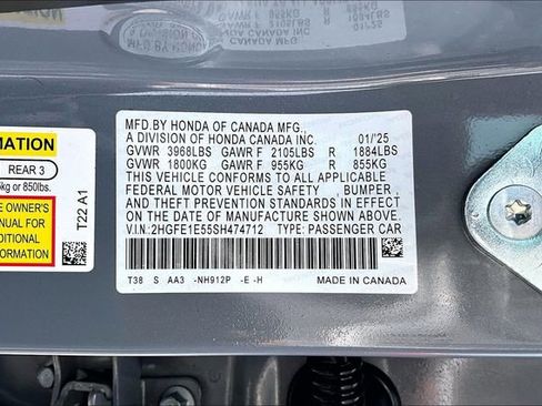 Certified 2025 Honda Civic Si image 16