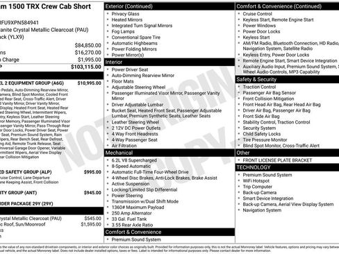 Used 2023 RAM 1500 TRX w/ TRX Level 2 Equipment Group image 9