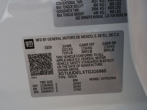 New 2026 GMC Sierra 1500 SLT w/ SLT Premium Plus Package AWD/4WD image 26