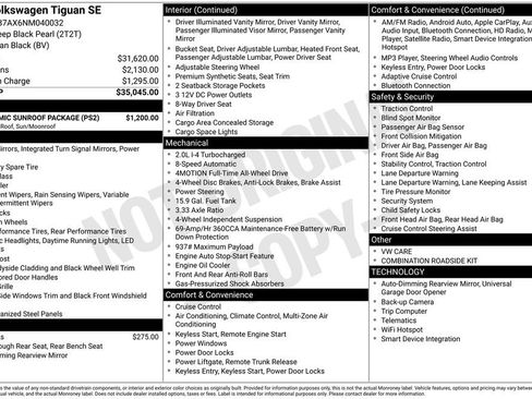 Used 2022 Volkswagen Tiguan SE w/ Panoramic Sunroof Package image 10