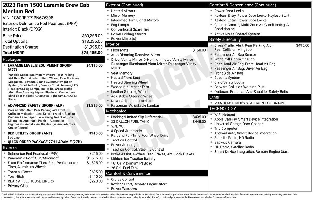 Used 2023 RAM 1500 Laramie AWD/4WD image 59