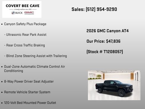 New 2026 GMC Canyon AT4 w/ Nightfall Essentials Package AWD/4WD image 26